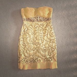 Strapless Sue Wong Cocktail Dress